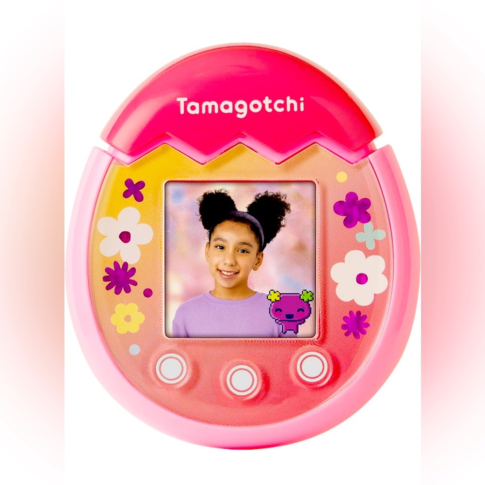 Tamagotchi Bandai Pix The Next Generation with Camera, Floral, Pink